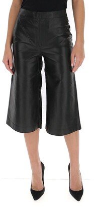 Leather Wide-Leg Culottes