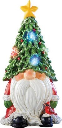 Collections Etc. Collections Etc Solar Powered Holiday Gnome Outdoor Statue Decoration