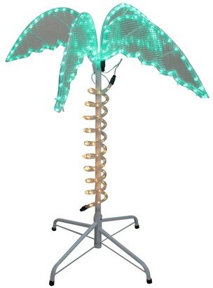 Northlight 2.5' Green and Tan Led Palm Tree Rope Light Outdoor Decoration