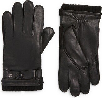 Leather Wool Blend Lined Gloves