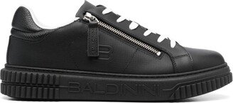 Logo-Embossed Low-Top Leather Sneakers