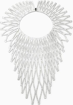 SO-LE STUDIO Luminous silver leather necklace