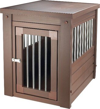 New Age Pet New Age ecoFLEX Habitat 'N' Home Stainless Steel Dog Crate - Brown - Small