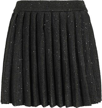 High Waisted Pleated Mini Skirt