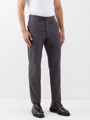 Fishtail Wool-blend Flannel Suit Trousers