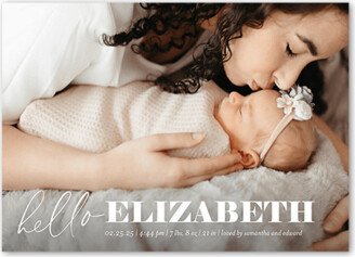 Birth Announcements: Natural Greeting Birth Announcement, White, 5X7, Luxe Double-Thick Cardstock, Square