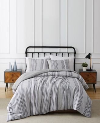 Kiel Stripe Flannel Comforter Sets