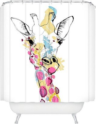 Giraffe Shower Curtain Ivory