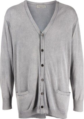 V-neck long-sleeve cardigan