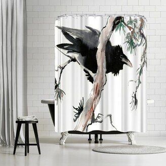 71 x 74 Shower Curtain, Raven 7 by Suren Nersisyan