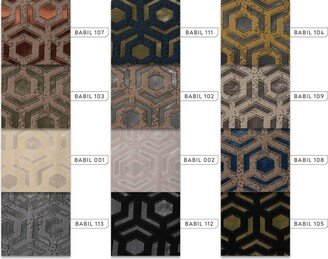 Jacquard Geometric Patterns, Curtain For Bedroom & Livingroom, 12 Color Options, Rod Pocket Curtains, Pleated Custom Panels