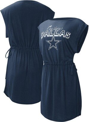 Women's G-iii Sports by Carl Banks Navy Dallas Cowboys G.o.a.t. Swimsuit Cover-Up