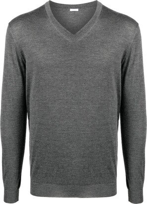 V-neck cashmere-silk jumper-AA