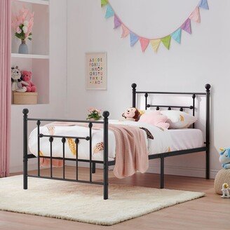 Twin Size Metal Bed Frame With Headboard