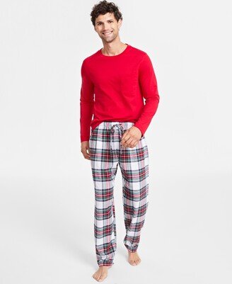 Matching Family Pajamas Men's Big & Tall Stewart Plaid Mix It Set, Created for Macy's