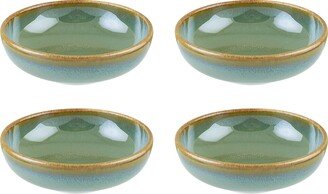 Turgla Home 4Xsage Porcelain Bowl Green Round 4.00 X 4.00 X 0.75 Set Of Four