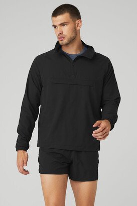 Ripstop 1/4 Zip On-Set Jacket in Black, Size: 2XL