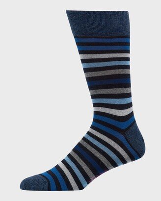 Men's Temperature-Regulating Stripe Crew Socks