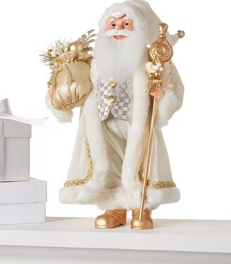 Caucasian Ivory and Gold Santa with Giftbag, Created for Macy's