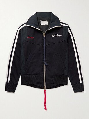Sailor Striped Wool and Cotton-Blend Twill Track Jacket