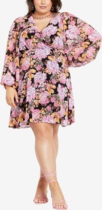 Trendy Plus Size Juliet Print Mini Dress