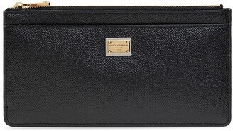 Leather Card Holder - Black-AB