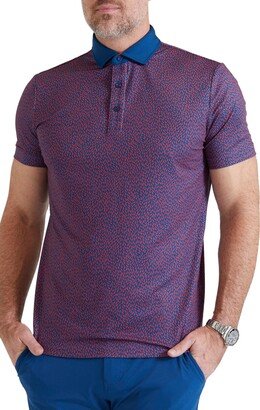 Redvanly Stearn Raindrop Print Performance Golf Polo