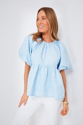 Hyacinth House Powder Blue Jacquard Julia Blouse