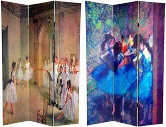 Handmade 6' Canvas Dancers Works of Degas Room Divider