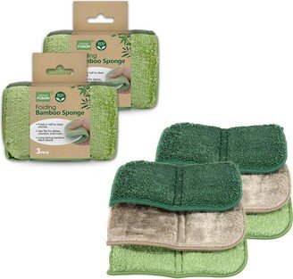 Grand Fusion Rayon from Bamboo Folding Sponge 3 pk, Set of 4