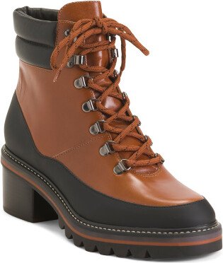 TJMAXX Leather Lace Up Booties For Women