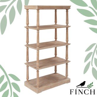 Maxwell 4-Tier Bookshelf, Natural Brown