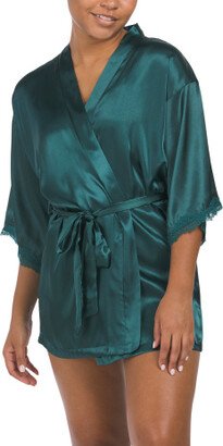 TJMAXX Satin Cami Short Set With Matching Robe For Women