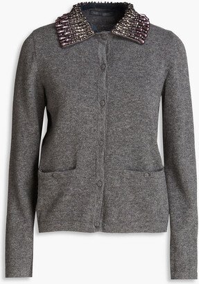 Embellished wool and cashmere-blend cardigan