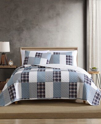 Camano Island Plaid Reversible 3 Piece Quilt Set, King