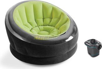 Empire Lime Green Inflatable Blow Up Lounge Dorm Camping Chair & Air Pump