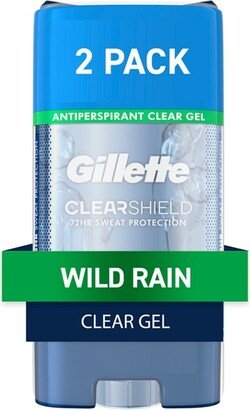 Clear Gel Antiperspirant Deodorant for Men - Wild Rain - 3.8oz/2pk