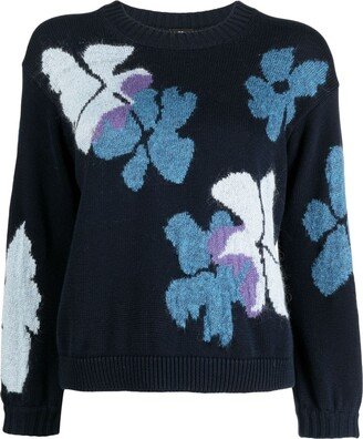 Floral-Print Crew-Neck Jumper