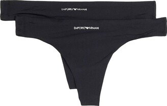 Bi-pack Thong Basic Bonding Microfiber Thong Black