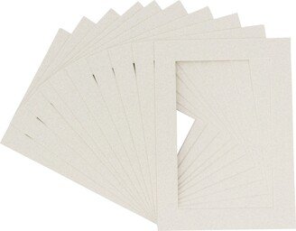 PosterPalooza Pack of 25 Acid Free 16x20 Mats Bevel Cut for 11x17 Photos - Oyster Shell White Precut Matboards For Pictures, Photos, Framing