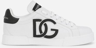 Calfskin Portofino sneakers with logo-AA