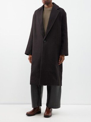 Dropped-shoulder Wool-blend Overcoat