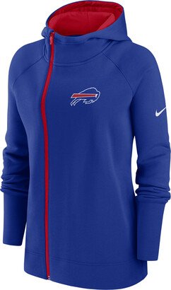 Women's Assymetrical (NFL Buffalo Bills) Full-Zip Hoodie in Blue