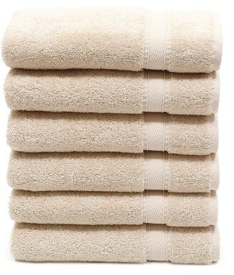 Sinemis Terry Hand Towels - Set of 6 - Beige