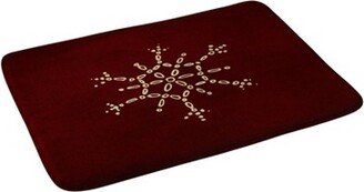 Chelsea Victoria Snowflake Memory Foam Bath Mat Red