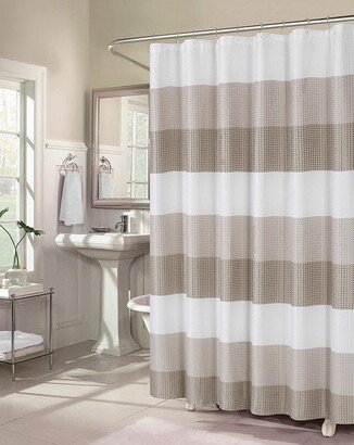 Shades Ombré Waffle Texture Shower Curtain-AB