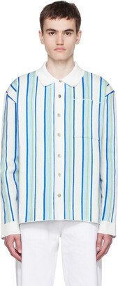 White Le Chouchou 'La Chemise Maille Polo' Cardigan