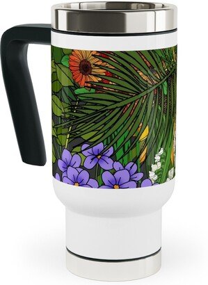 Travel Mugs: Botanic Garden Travel Mug With Handle, 17Oz, Multicolor