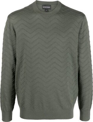 Intarsia-Pattern Wool Jumper