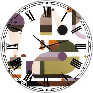 Designart Emergency Call Oversized Mid-Century Wall Clock - 36 x 36